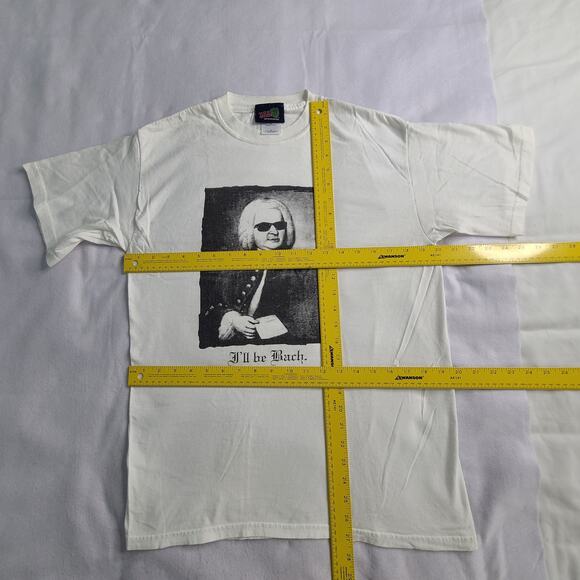 Vintage Y2K J.S. Bach I'll Be Bach Graphic Tee T-Shirt Unisex Size M 2426 - Picture 6 of 8